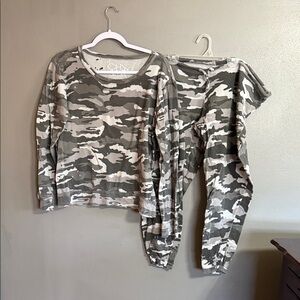 Chaser Green and White Camouflage Kids Pajama Set